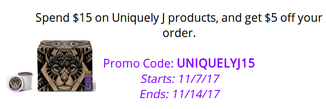 Save $5 off $15 with Uniquely J at Jet.com